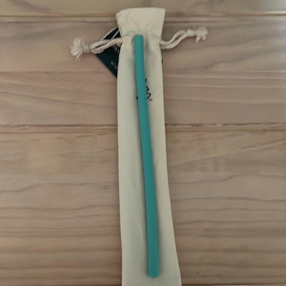 GROVE reusable silicone straws set of 4 with cleaning brush NEW - Picture 7 of 9